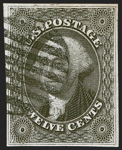 Sale 1242, Lot 405, Twelve-Cent: Off-Cover (Scott 17)