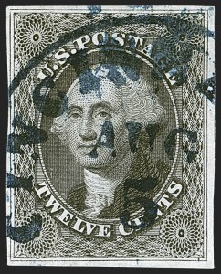 Sale 1242, Lot 412, Twelve-Cent: Off-Cover (Scott 17)