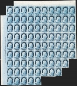 Sale 1242, Lot 43, One-Cent: Plate One Late (Scott 7, 9)