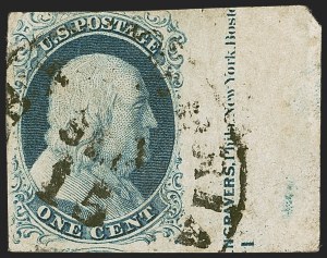 Sale 1242, Lot 44, One-Cent: Plate One Late (Scott 7, 9)