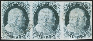 Sale 1242, Lot 86, One-Cent: Plate Two (Scott 7, 8)