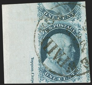 Sale 1242, Lot 94, One-Cent: Plate Three (Scott 7)