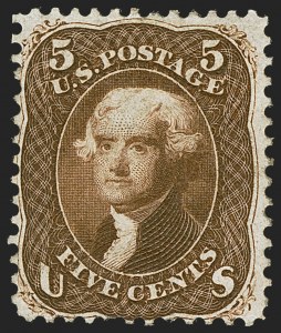 Sale 1244, Lot 103, 1861 Issue First Designs and Colors (Scott 55-61)