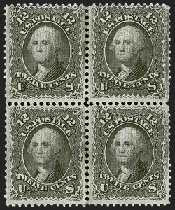 Sale 1244, Lot 162, 1867-68 Grilled Issue (Scott 79-101)