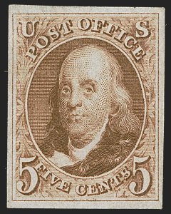 Sale 1244, Lot 37, 1875 Reproduction of 1847 Issue (Scott 3-4)