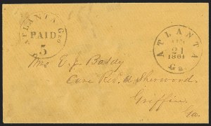 Sale 1244, Lot 521, Confederate States, Postmasters' Provisionals