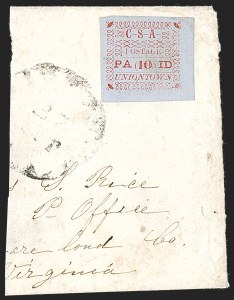 Sale 1244, Lot 553, Confederate States, Postmasters' Provisionals