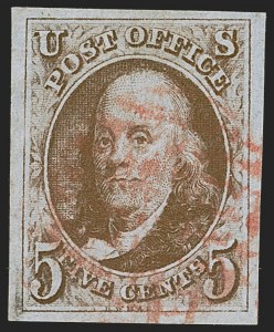Sale 1245, Lot 1007, 1847 Issue (Scott 1-2)