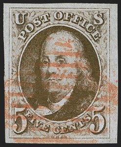 Sale 1245, Lot 1020, 1847 Issue (Scott 1-2)