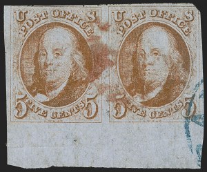 Sale 1245, Lot 1028, 1847 Issue (Scott 1-2)
