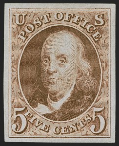Sale 1245, Lot 1043, 1875 Reproduction of 1847 Issue (Scott 3-4)