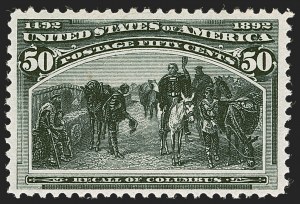 Sale 1245, Lot 1490, 50c-$5.00 1893 Columbian Issue (Scott 240-245)