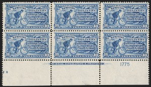 Sale 1245, Lot 2074, Special Delivery, Plate Blocks