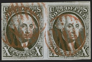 Sale 1247, Lot 18, 1847 Issue and 1875 Reproduction (Scott 1-4)
