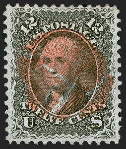 Sale 1247, Lot 180, 1867-68 Grilled Issue, cont. (Scott 86-101)
