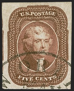 Sale Number 1247, Lot Number 39, 1851-56 Issue (Scott 5-17)