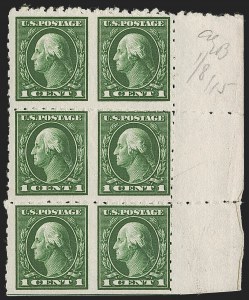 Sale 1247, Lot 570, 1912-14 Washington-Franklin Issue (Scott 405-423)
