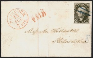 Sale 1251, Lot 1003, Free Frank, New York Postmaster's Provisional