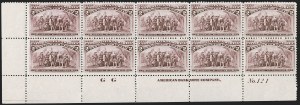 Sale 1251, Lot 1155, 1893 Columbian Issue Plate Blocks (Scott 230-240)