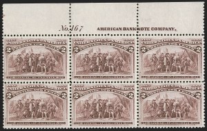 Sale 1251, Lot 1156, 1893 Columbian Issue Plate Blocks (Scott 230-240)