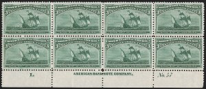 Sale 1251, Lot 1157, 1893 Columbian Issue Plate Blocks (Scott 230-240)