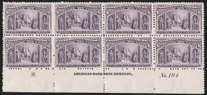 Sale 1251, Lot 1160, 1893 Columbian Issue Plate Blocks (Scott 230-240)