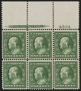 Sale 1251, Lot 1312, 1909 Bluish Paper Issue (Scott 357-366)