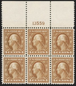 Sale 1251, Lot 1454, 1917-19 Issue Platte Blocks (Scott 503-518)