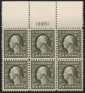 Sale 1251, Lot 1456, 1917-19 Issue Platte Blocks (Scott 503-518)