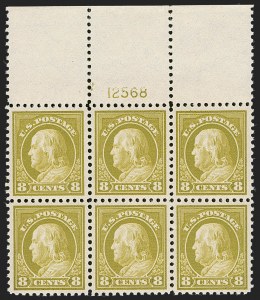 Sale 1251, Lot 1457, 1917-19 Issue Platte Blocks (Scott 503-518)