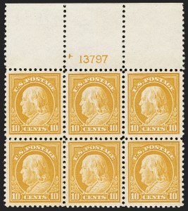 Sale 1251, Lot 1459, 1917-19 Issue Platte Blocks (Scott 503-518)
