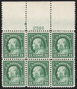 Sale 1251, Lot 1461, 1917-19 Issue Platte Blocks (Scott 503-518)