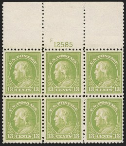 Sale 1251, Lot 1462, 1917-19 Issue Platte Blocks (Scott 503-518)