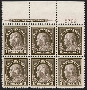 Sale 1251, Lot 1465, 1917-19 Issue Platte Blocks (Scott 503-518)