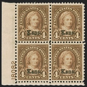 Sale 1251, Lot 1558, Kans.-Nebr. Overprints (Scott 658-679)