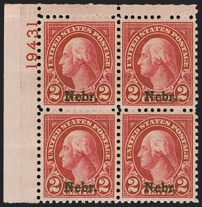 Sale 1251, Lot 1565, Kans.-Nebr. Overprints (Scott 658-679)