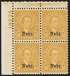 Sale 1251, Lot 1572, Kans.-Nebr. Overprints (Scott 658-679)