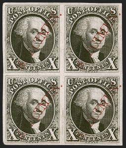 Sale 1254, Lot 502, The Mulholland Collection of Specimens - 1847 thru 1867 Issues