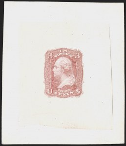 Sale 1254, Lot 596, The Jan Hofmeyr Collection of 3c 1861-68 - Proofs, Off-Cover