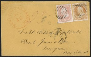 Sale 1254, Lot 649, The Jan Hofmeyr Collection of 3c 1861-68 - On-Cover