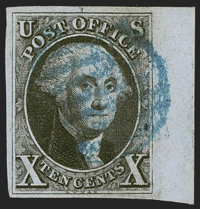 Sale 1255, Lot 102, 10c 1847 Issue: Gems and Cancellation Varieties (Scott 2)