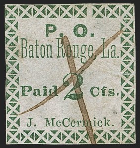 Sale 1255, Lot 1172, Confederate States: Postmasters' Provisionals