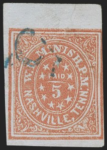 Sale 1255, Lot 1183, Confederate States: Postmasters' Provisionals