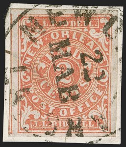 Sale 1255, Lot 1188, Confederate States: Postmasters' Provisionals