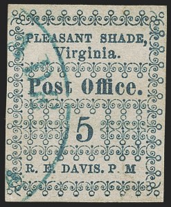 Sale 1255, Lot 1194, Confederate States: Postmasters' Provisionals