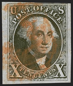 Sale 1255, Lot 124, 10c 1847 Issue: Gems and Cancellation Varieties (Scott 2)