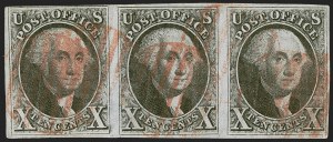 Sale 1255, Lot 131, 10c 1847 Issue: Double Transfers, Plate Varieties, Multiples (Scott 2)