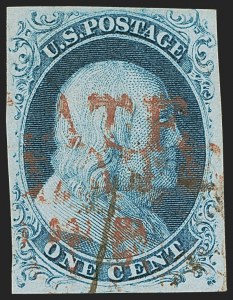 Sale 1255, Lot 142, 1c 1851 Issue (Scott 5-9)