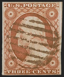 Sale 1255, Lot 179, 3c 1851 Issue: Orange Brown Shades (Scott 10-10A)