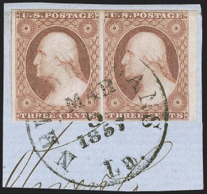 Sale 1255, Lot 196, 3c 1851 Issue: Shades (Scott 11-11A)